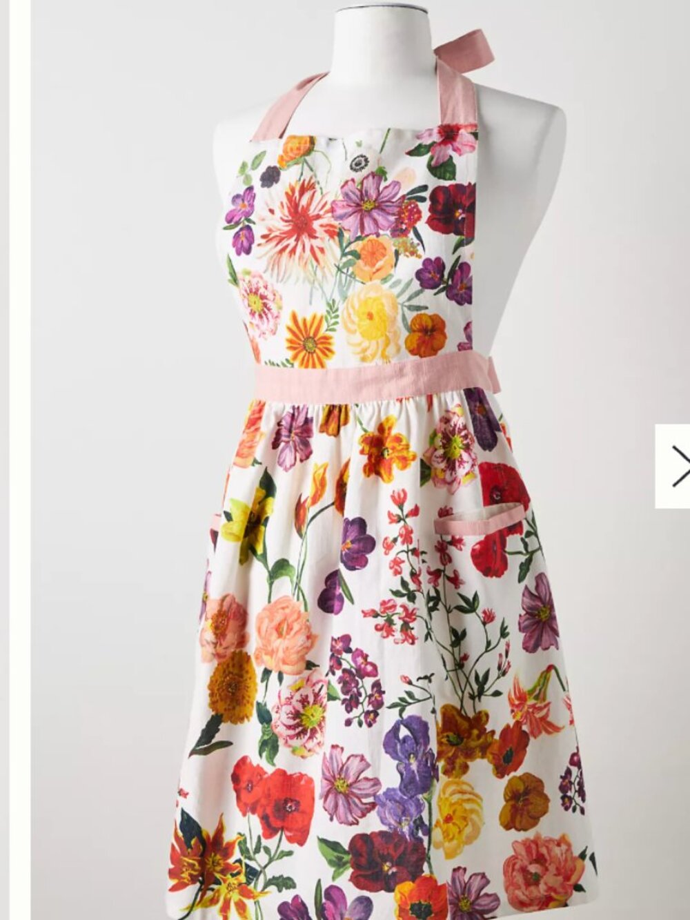 Anthropologie Nathalie Lete Helena Floral Cotton Apron